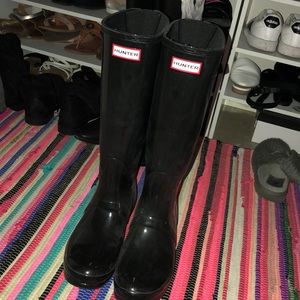 Black Glossy Hunter Boots